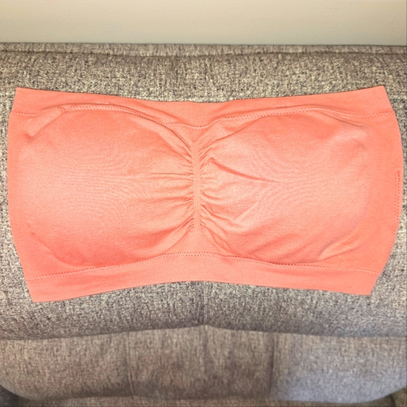 Zenana: NIB, + size, 7" Strapless Bandeau w/removable pads,1X-2X/2X-3X, Ash Rose - Picture 2 of 4